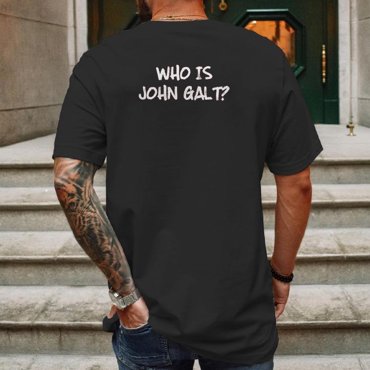 Who Is John Galt Mens Back Print T-shirt Gifts for Men