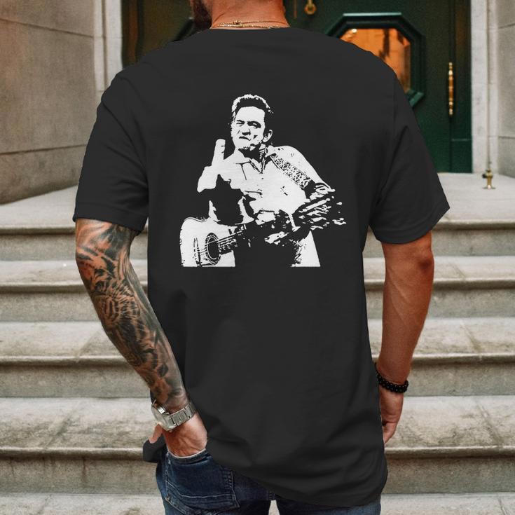 Johnny Cash Middle Finger Shirt Johnny Cash Middle Finger Poster Johnn T-Shirt Mens Back Print T-shirt Gifts for Men