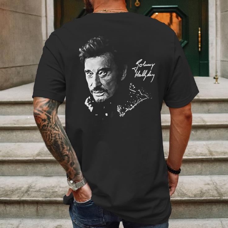 Johnny Hallyday Mens Back Print T-shirt Gifts for Men