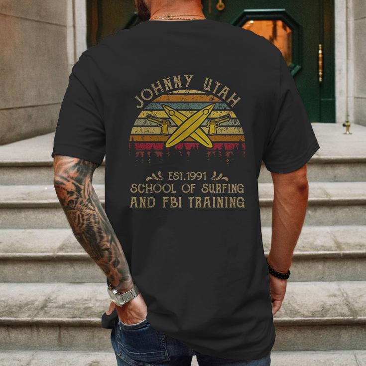 Johnny Utah Est 1991 School Of Surfing And Fbi Training Vintage Movie Mens Back Print T-shirt Gifts for Men