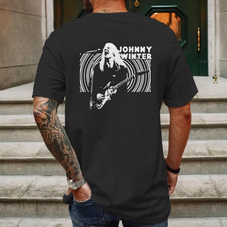 Johnny Winter T-Shirt Mens Back Print T-shirt Gifts for Men