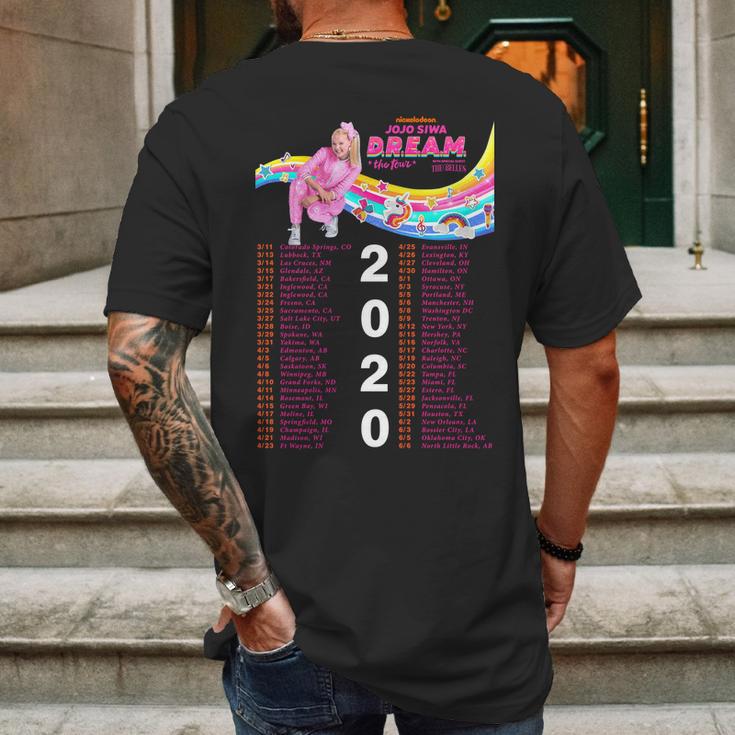 Jojo Siwa Dream 2020 Dates Mens Back Print T-shirt Gifts for Men