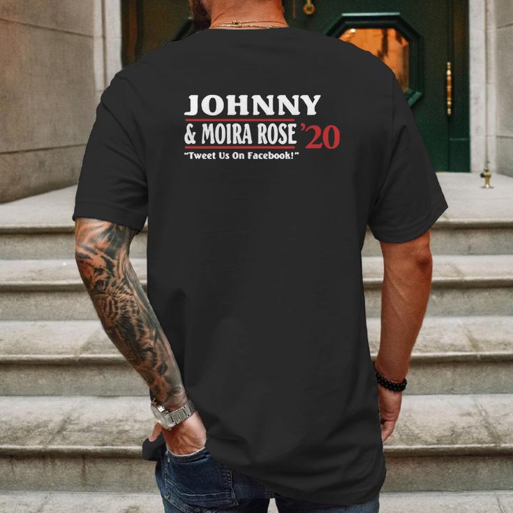 Jonny And Moira Rose 2020 Tweet Us On Facebook Mens Back Print T-shirt Gifts for Men