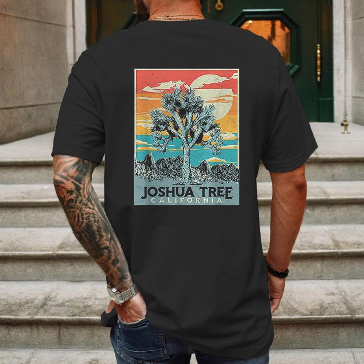 Joshua Tree National Park Vintage Artistic Graphic Design Mens Back Print T-shirt Gifts for Men