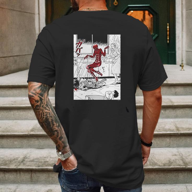 Junji Ito Popping Out Of Skin Black White Red Mens Back Print T-shirt Gifts for Men