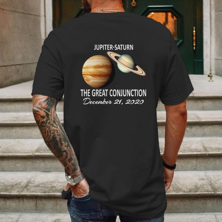 Jupiter Saturn The Great Conjunction December 21 2020 Mens Back Print T-shirt Gifts for Men