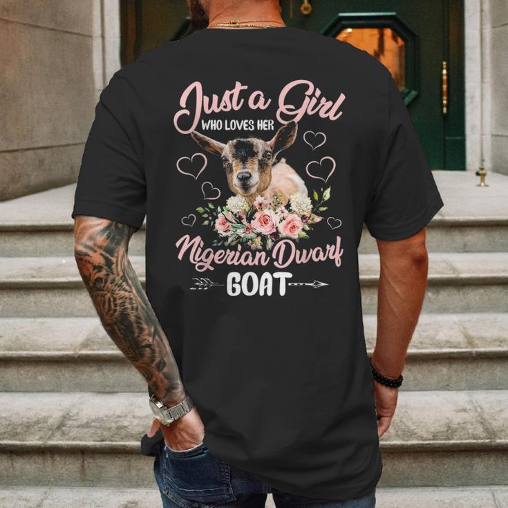 Just A Girl Who Loves Her Nigerian Dwarf GoatSh Mens Back Print T-shirt Gifts for Men