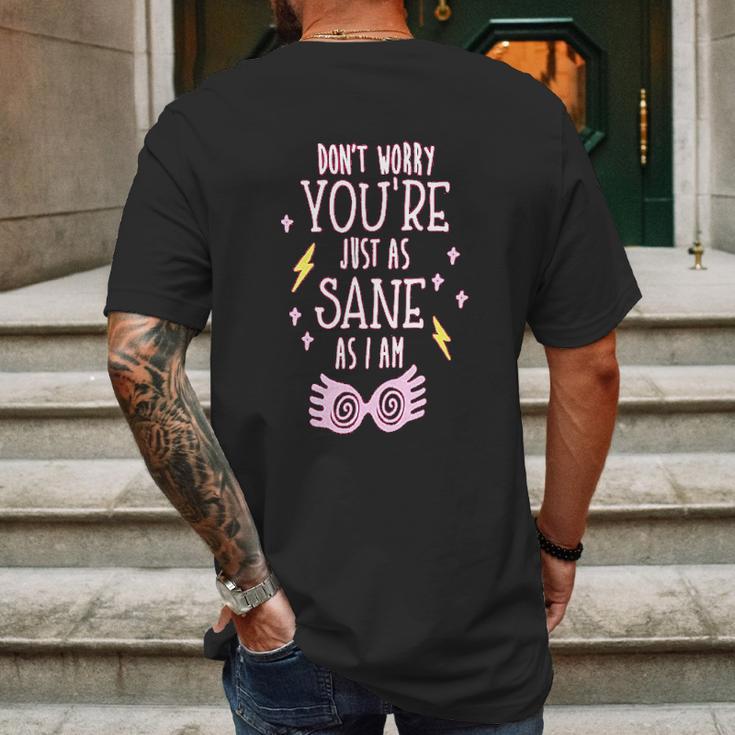 You Are Just As Sane As I Am Spectre Specs Youth Mens Back Print T-shirt Gifts for Men