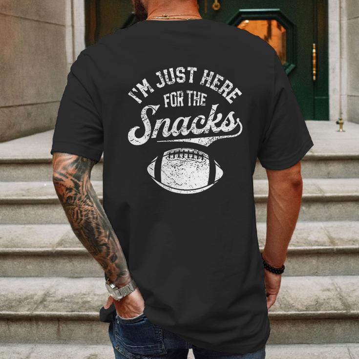 Im Just Here For The Snacks Funny Fantasy Football Mens Back Print T-shirt Gifts for Men