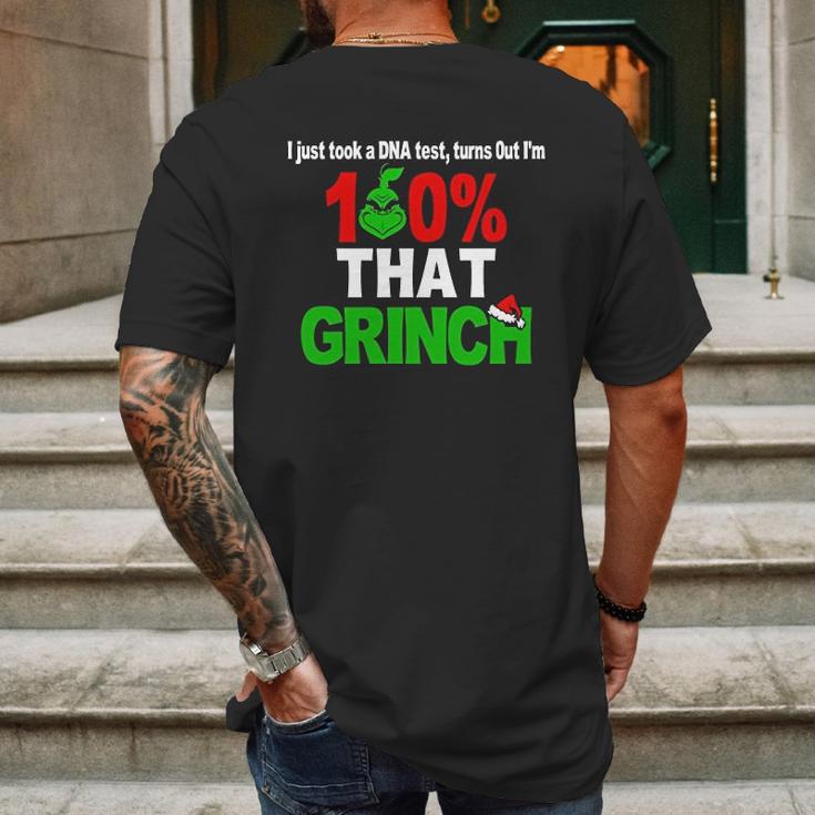 I Just Took A Dna Test Turns Out I Am 100 That Grinch Mens Back Print T-shirt Gifts for Men