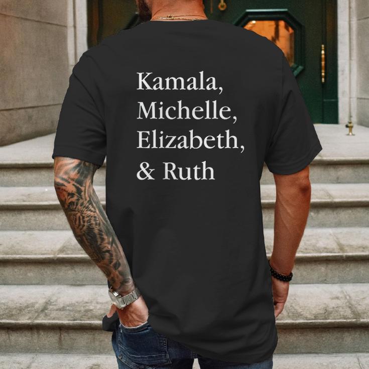 Kamala Michelle Elizabeth And Ruth Mens Back Print T-shirt Gifts for Men