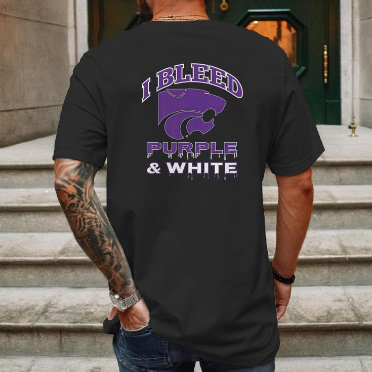 Kansas State Wildcats I Bleed Colors Apparel Mens Back Print T-shirt Gifts for Men