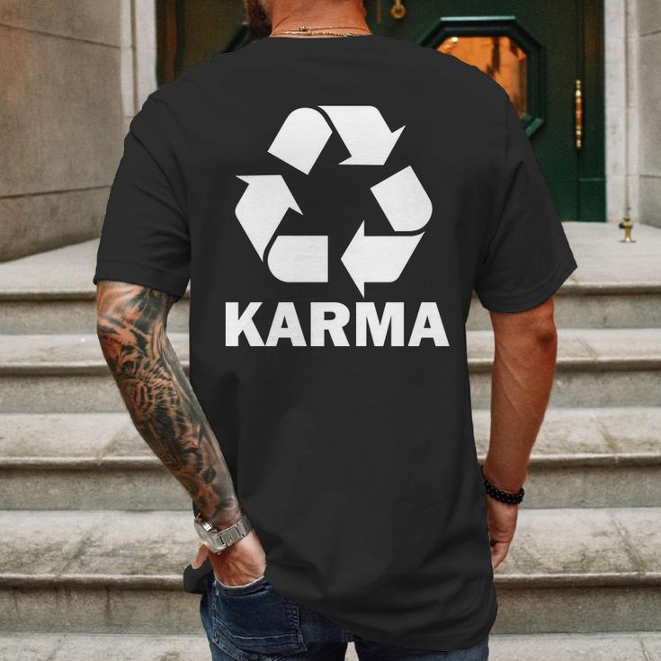 Karma Recycling Logo Mens Back Print T-shirt Gifts for Men