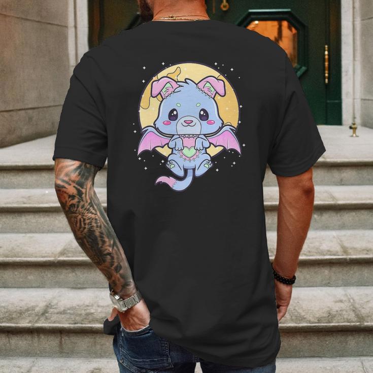 Kawaii Pastel Goth Cute Creepy Bat Dog Mens Back Print T-shirt Gifts for Men