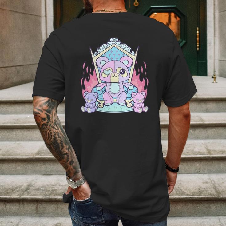 Kawaii Pastel Goth Cute Creepy Killer Teddy Bear Mens Back Print T-shirt Gifts for Men