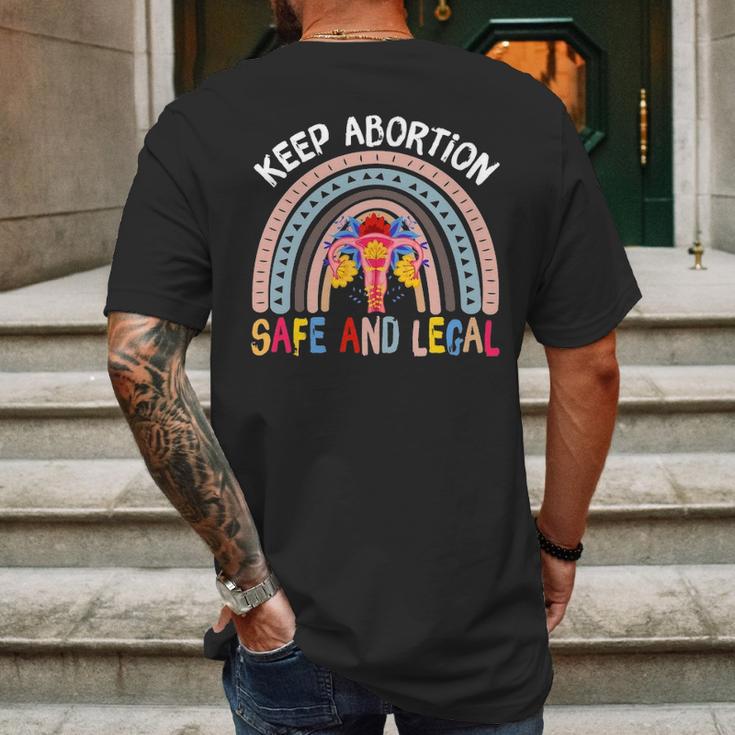 Keep Abortion Safe And Legal My Uterus My Choice Feminist Mens Back Print T-shirt Gifts for Men