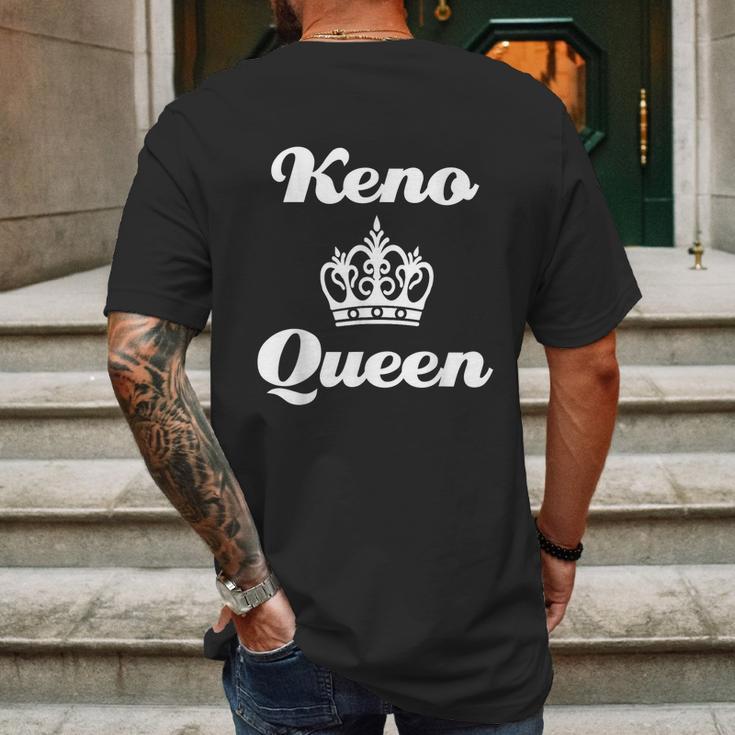 Keno Queen Casino Lover Mens Back Print T-shirt Gifts for Men