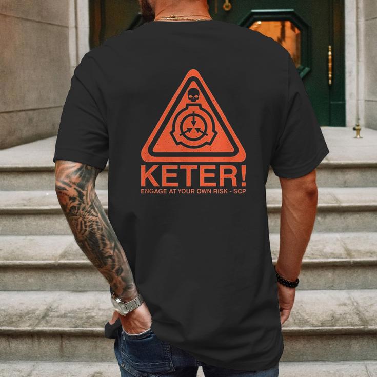 Keter Classification Scp Foundation Secure Contain Protect Mens Back Print T-shirt Gifts for Men