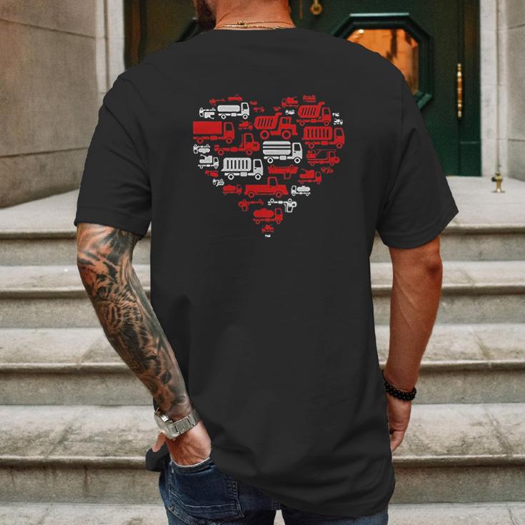 Kids Heart Of Trucks Youth Mens Back Print T-shirt Gifts for Men