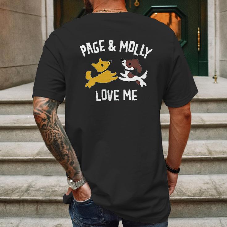 Kids Page And Molly Love Me Mens Back Print T-shirt Gifts for Men