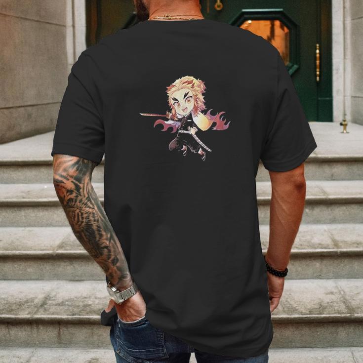 Kimetsu No Yaiba Demon Slayer Chibi Art Mens Back Print T-shirt Gifts for Men