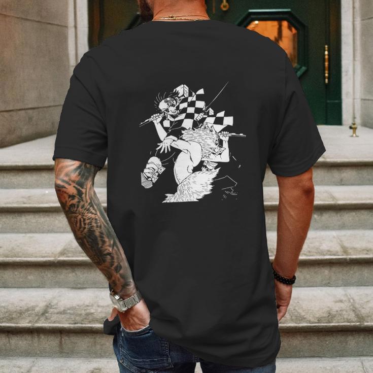 Kimetsu No Yaiba Demon Slayer Fight Mens Back Print T-shirt Gifts for Men