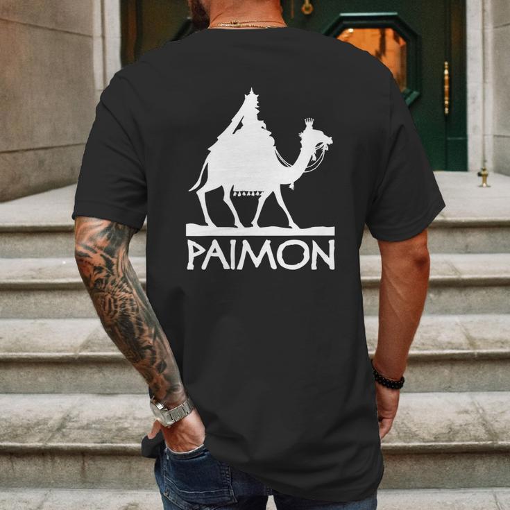 King Paimon Lesser Key Of Solomon Ars Goetia Demon Spirit Mens Back Print T-shirt Gifts for Men