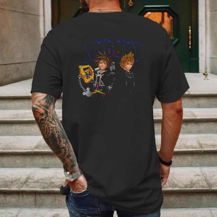 Kingdom Hearts Sora Roxas Nobody Mens Back Print T-shirt Gifts for Men