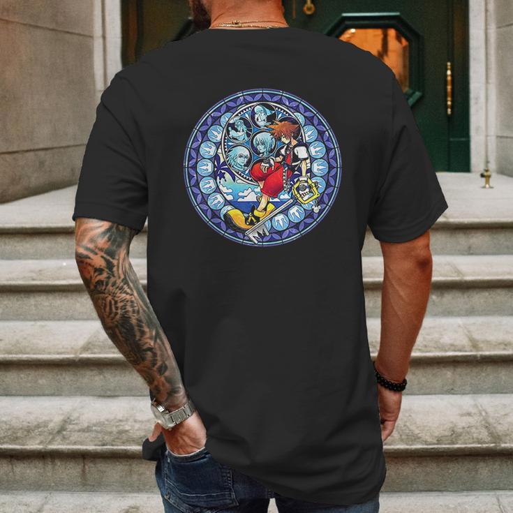 Kingdom Hearts Sora Stained Glass Mens Back Print T-shirt Gifts for Men