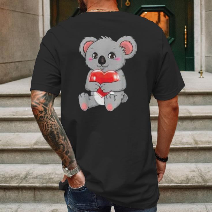 Koala Heat Valentine Funny Valentines Day Singles Gift Mens Back Print T-shirt Gifts for Men