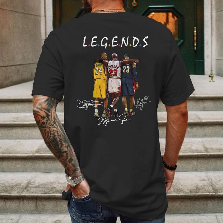 Kobe Bryant Michael Jordan And Lebron James Legends Friends Shirt Unisex Tee Mens Back Print T-shirt Gifts for Men