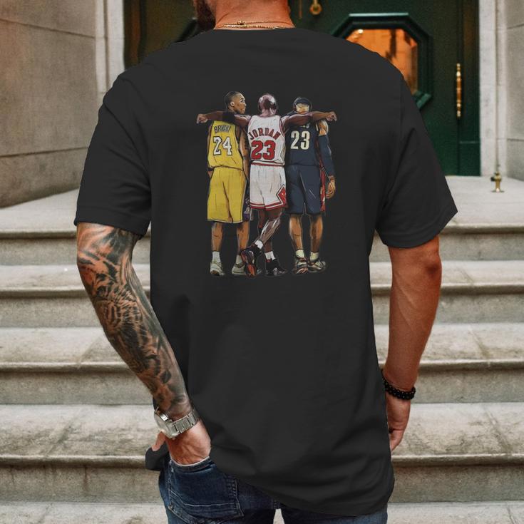 Kobe Bryant X Michael Jordan X Lebron James T-Shirt Mens Back Print T-shirt Gifts for Men