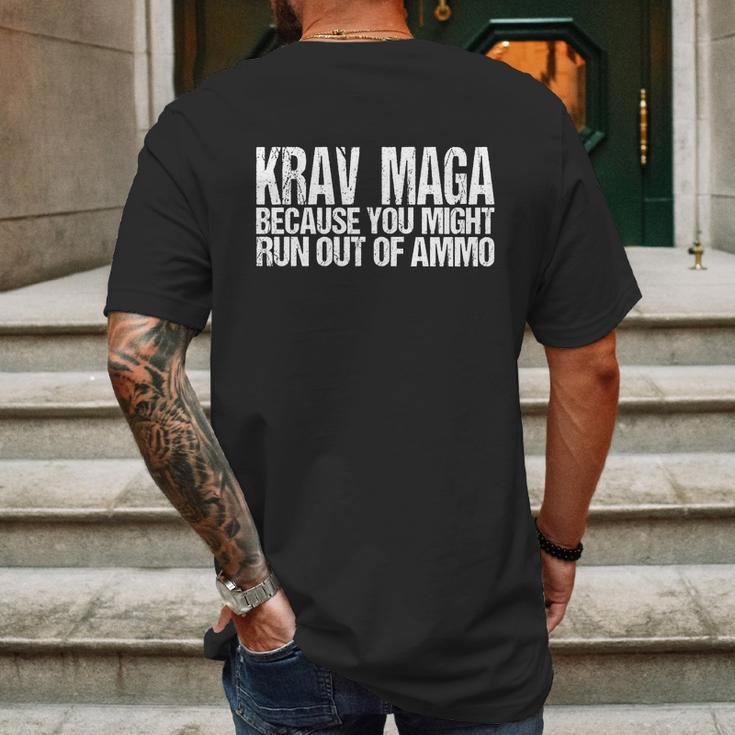 Krav-Maga Mens Back Print T-shirt Gifts for Men