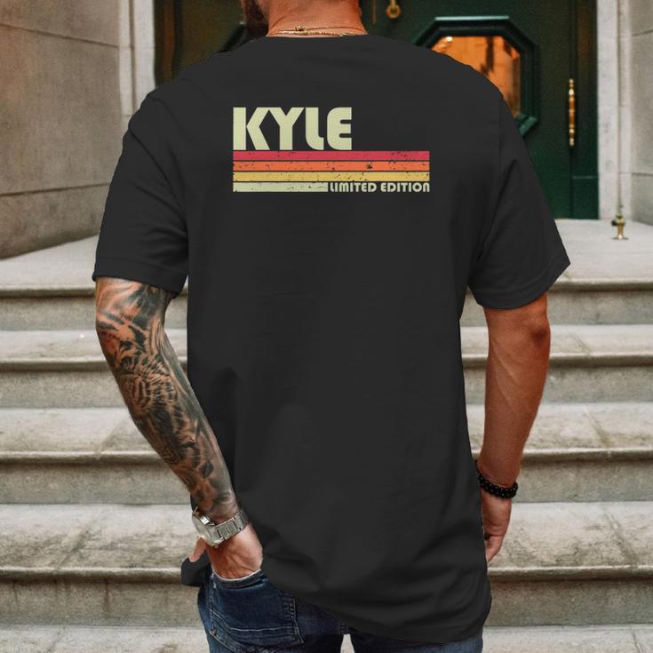 Kyle Name Personalized Retro Vintage 80S 90S Birthday Mens Back Print T-shirt Gifts for Men