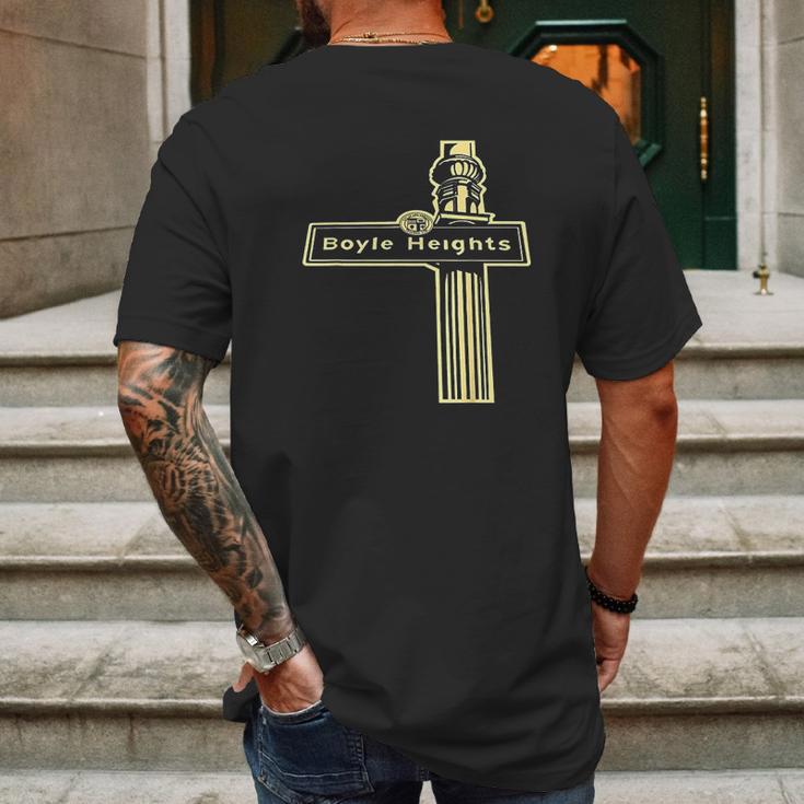 Lamp Post Boyle Heights Street Sign Street Mens Back Print T-shirt Gifts for Men