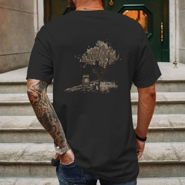 Land Rover Defender Tree Mens Back Print T-shirt Gifts for Men