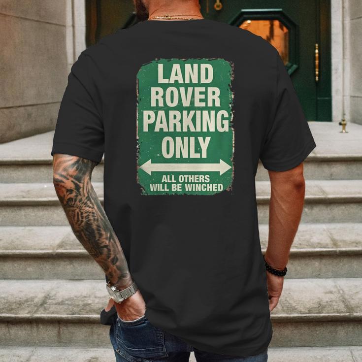 Land Rover Parking Only T-Shirt Mens Back Print T-shirt Gifts for Men