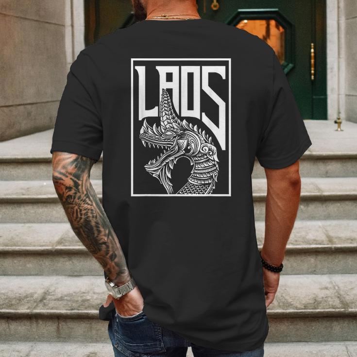 Laos Naga Payanak Sea Dragon Mens Back Print T-shirt Gifts for Men