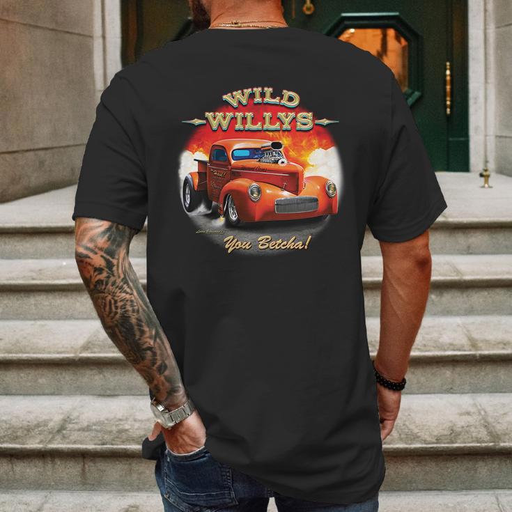 Larry Grossman Wild Willys Mens Back Print T-shirt Gifts for Men