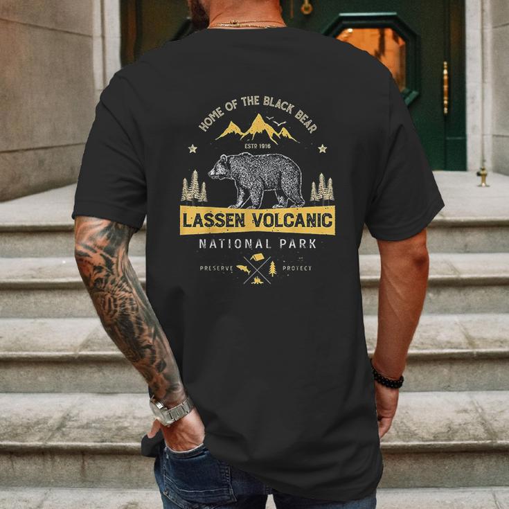 Lassen Volcanic National Park California Bear Mens Back Print T-shirt Gifts for Men