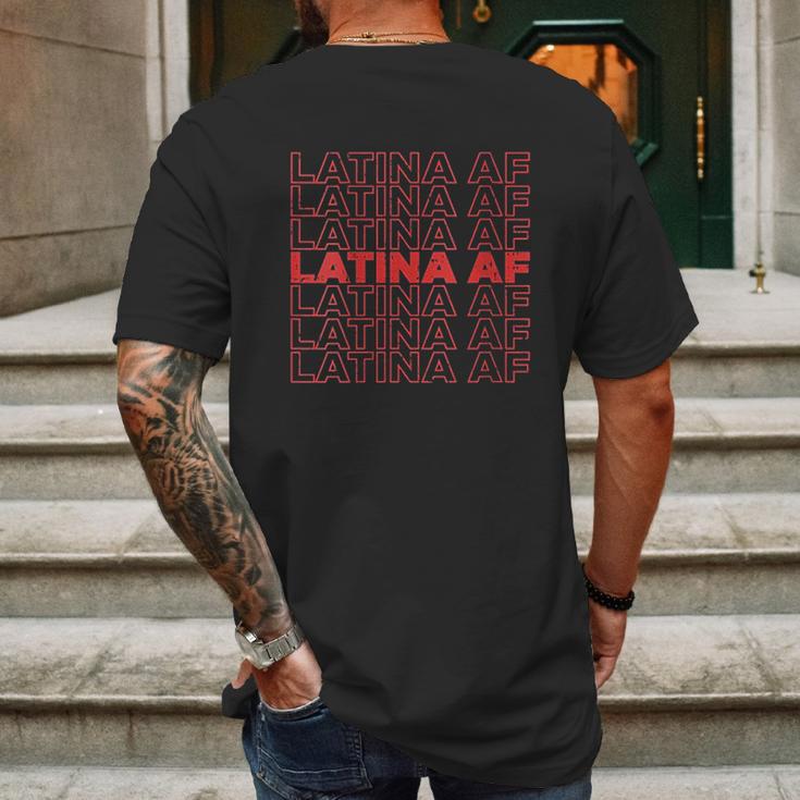 Latina Af Mens Back Print T-shirt Gifts for Men