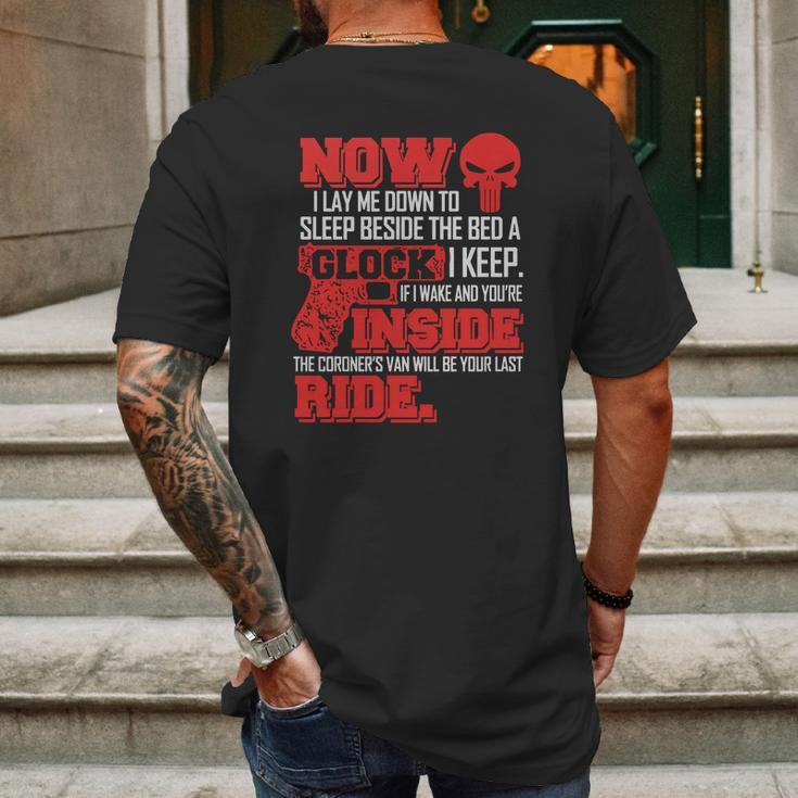 Now I Lay Me Down To Sleep GlockShirt Mens Back Print T-shirt Gifts for Men