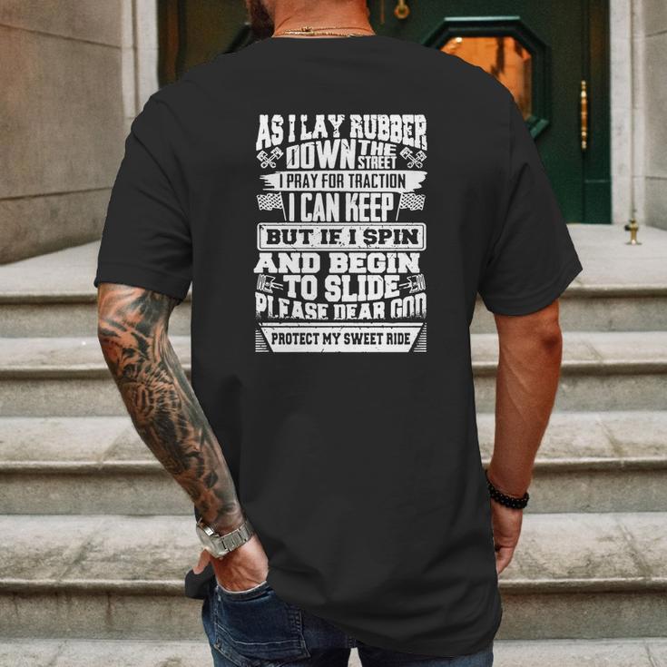 As I Lay Rubber Down The StreetShirt Mens Back Print T-shirt Gifts for Men