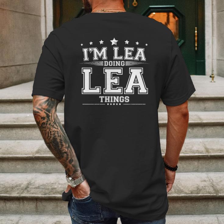 Im Lea Doing Lea Things Mens Back Print T-shirt Gifts for Men