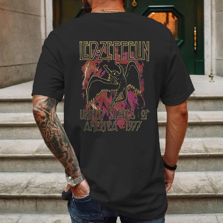 Led Zeppelin Black Mens Back Print T-shirt Gifts for Men