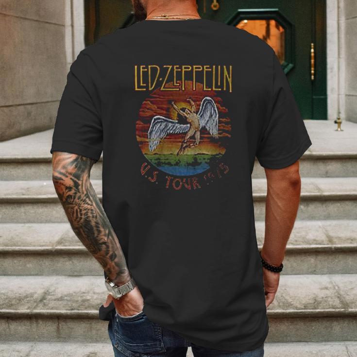 Led Zeppelin Usa Tour 1975 Mens Back Print T-shirt Gifts for Men