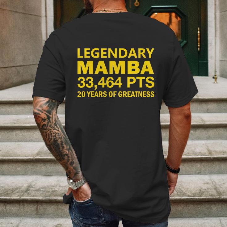 Legendary Mamba Out Farewell Tribute Graphic Design Printed Casual Daily Basic Mens Back Print T-shirt Gifts for Men