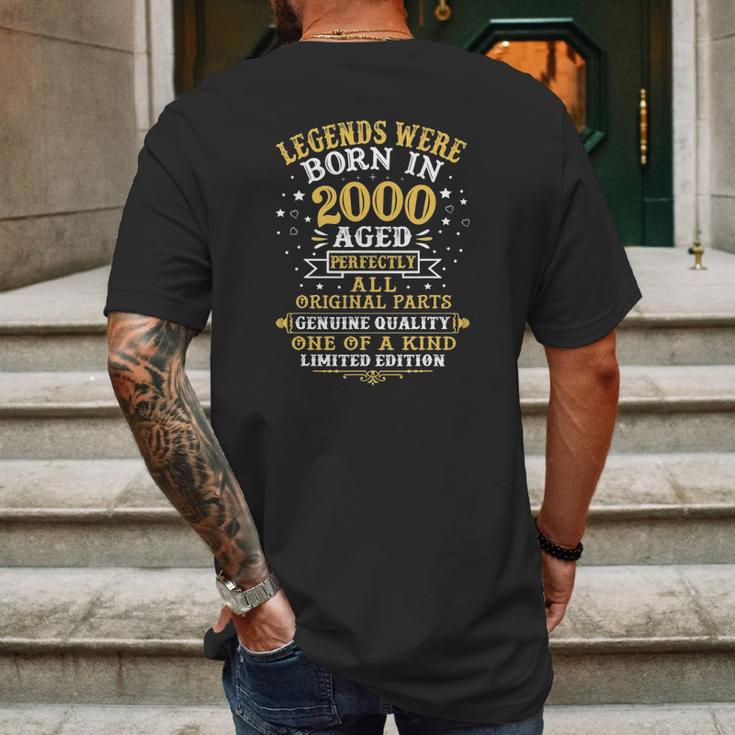 Legends Were Born In 2000 21 Years Old 21St Birthday Gift Mens Back Print T-shirt Gifts for Men