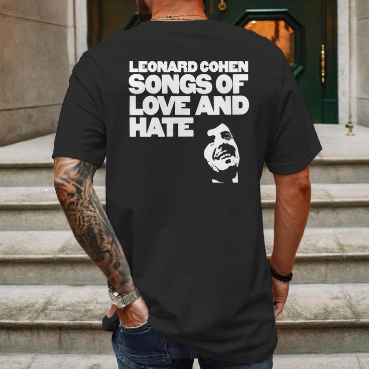 Leonard Cohen - Songs Of Love And Hate Shirt Mens Back Print T-shirt Gifts for Men