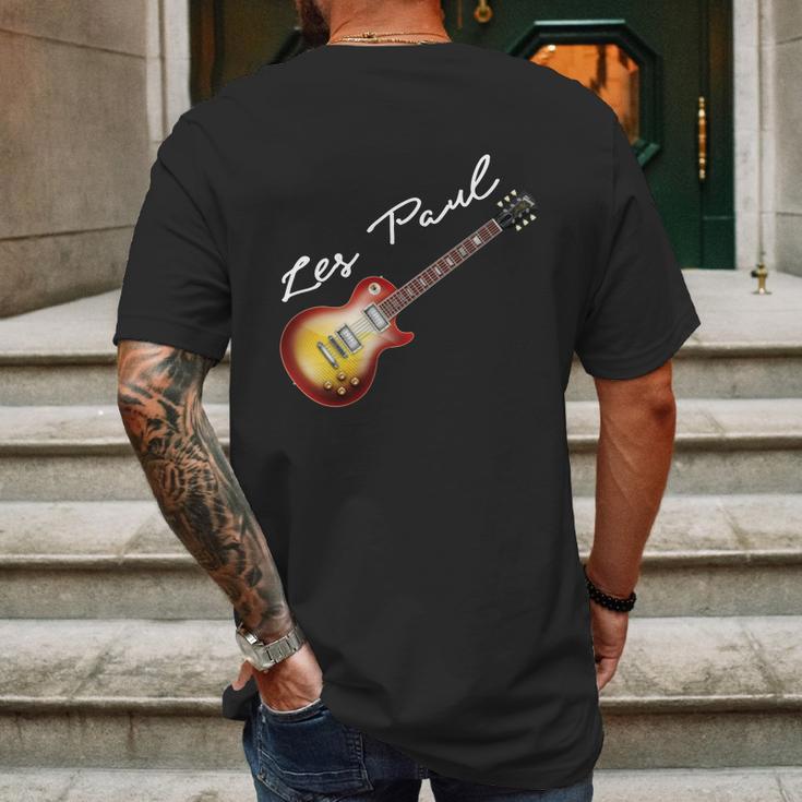 Les Paul Gibson Electric Guitar Mens Back Print T-shirt Gifts for Men